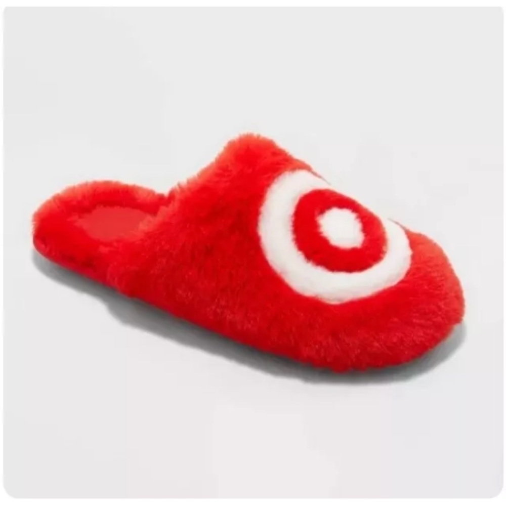 Wondershop Bullseye Scuff Sleepers Color Red‎ Large W 9/10 M 7/8